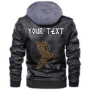 (Custom) Ligerking - Celtic Raven Ornament Frame Colorful Leather Jacket A35