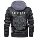 (Custom) Ligerking - Celtic Symbol Of Yin And Yang Druidic Yggdrasil Tree Leather Jacket A35