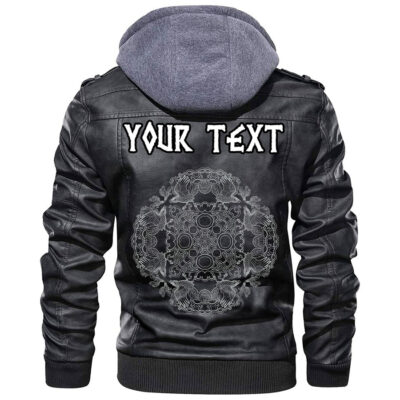 (Custom) Ligerking - Celtic Symbol Of Yin And Yang Druidic Yggdrasil Tree Leather Jacket A35