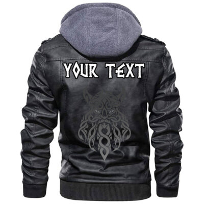 (Custom) Ligerking - Celtic Symbol Ravens Cross Mandala Leather Jacket A35
