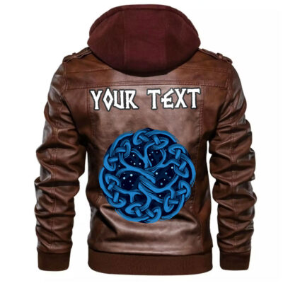 (Custom) Ligerking - Celtic Tree Of Life Tattoo Leather Jacket A35