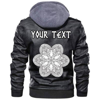 (Custom) Ligerking - Celtic Trinity Knot And Butterfly Leather Jacket A35