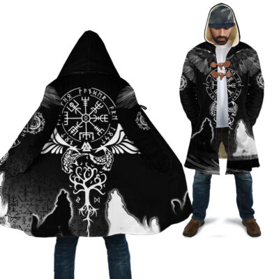 Ligerking Clothing - Raven and Wolf of Odin Cloak A35