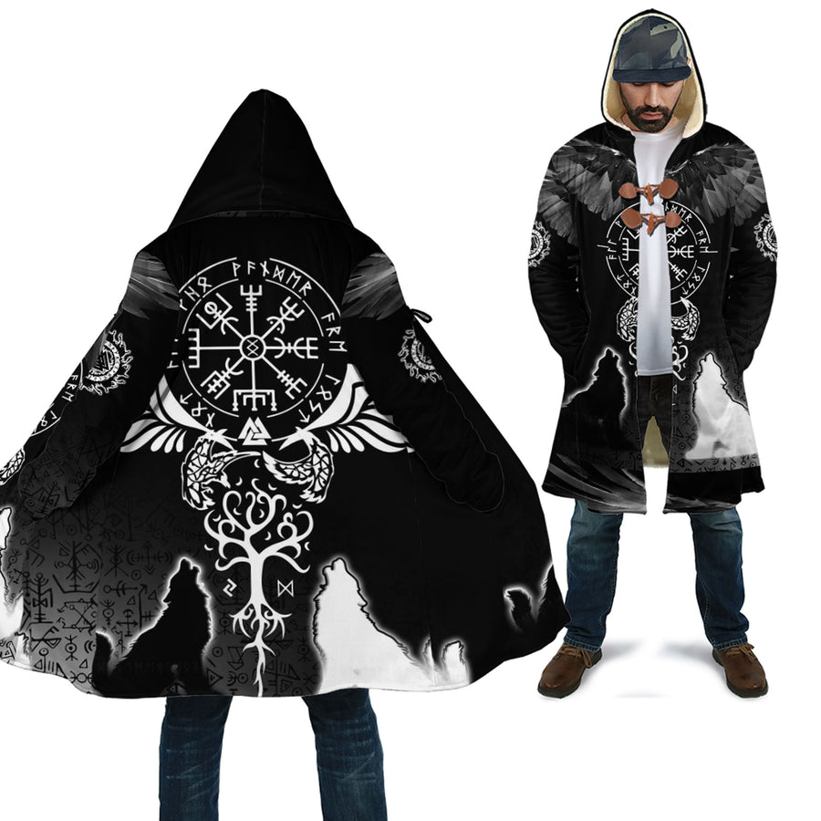 Ligerking Clothing - Raven and Wolf of Odin Cloak A35