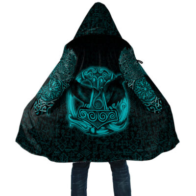 Ligerking Cloak Raven Mjolnir Yggdrasil Cyan A15