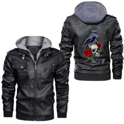 Ligerking -Cross Celtic Vintage Norse Triba Leather Jacket A35