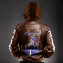 Ligerking Jacket - Crips Gang Pitbull Zipper Leather Jacket A31