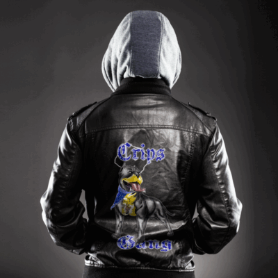 Ligerking Jacket - Crips Girl Zipper Leather Jacket A31