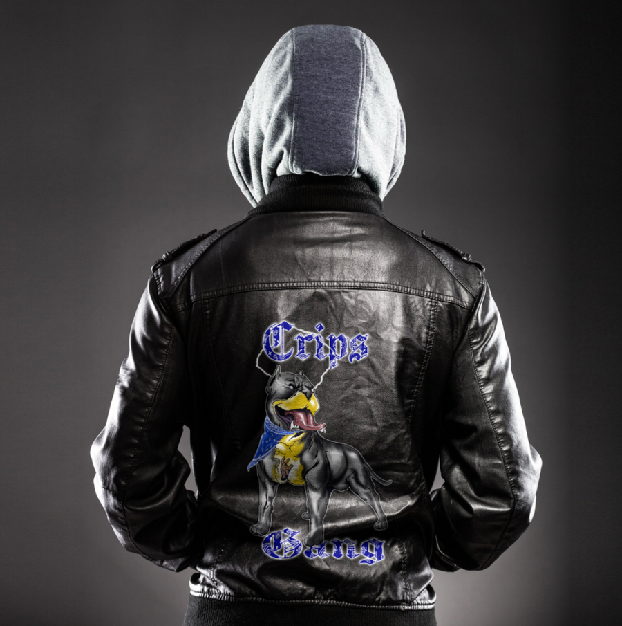 Ligerking Jacket - Crips Girl Zipper Leather Jacket A31