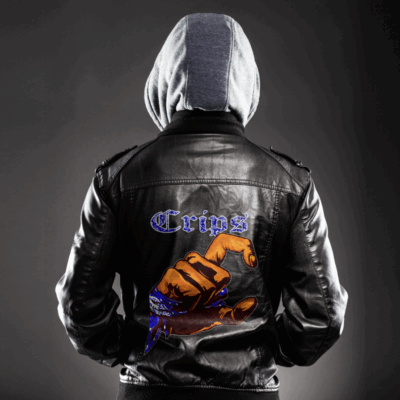 Ligerking Jacket - Latin Kings Handsign Zipper Leather Jacket A31