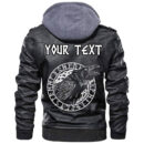 (Custom) Ligerking - Crow Black Leather Jacket A35