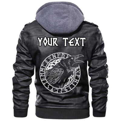 (Custom) Ligerking - Crow Black Leather Jacket A35