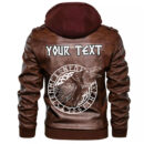 (Custom) Ligerking - Crow Black Leather Jacket A35