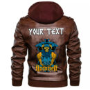 (Custom) Ligerking - Crows Scandinavian Runes Leather Jacket A35