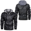 Ligerking - Circle Two Axe Leather Jacket A95