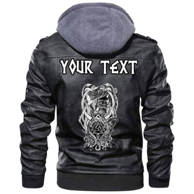 (Custom) Ligerking - Dragon And Raven Leather Jacket A35