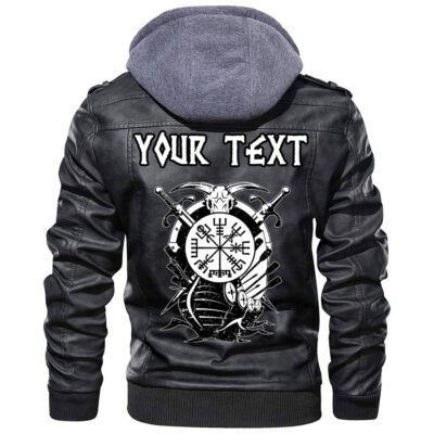 (Custom) Ligerking - Dragons And Celtic Tree Of Life Leather Jacket A35