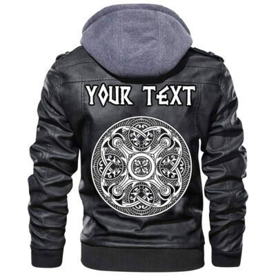 (Custom) Ligerking - Drinking Horn Viking Leather Jacket A35