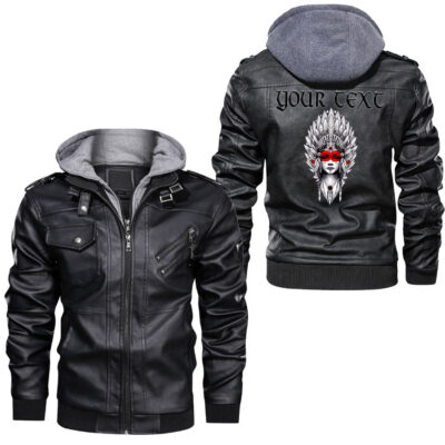 Ligerking - Eye Of Wolf Leather Jacket A95