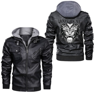 Ligerking - Face Beauty Of Valkyries Leather Jacket A95