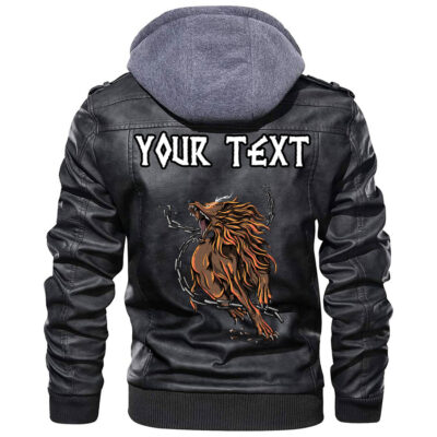 (Custom) Ligerking - Fenrir and Valknut Leather Jacket A35