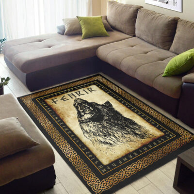 Ligerking Area Rug - Fenrir Howling Area Rug A35