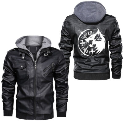 Ligerking - Fenrir wolf Mythology Leather Jacket A35