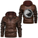 Ligerking - Fenrir Wolf Of Odin With Norse Runes Leather Jacket A35