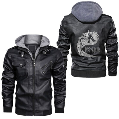 Ligerking - Fenrir Wolf Of Odin Leather Jacket A35