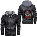Ligerking - Fenrir Wolf Vargr Viking Norse Mythology Warg Myth Animal Leather Jacket A35