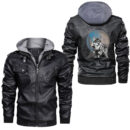 Ligerking -Fenrir Wolf Better To Be a Wolf of Odin Than a Lamb of God Leather Jacket A35