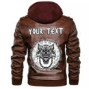 (Custom) Ligerking - Fenrir Wolf And Moon Leather Jacket A35