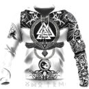Ligerking Hoodie - Ouroboros Raven and Valknut Tattoo A35