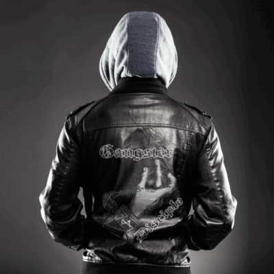 Ligerking Jacket - MS 13 Gangsign Zipper Leather Jacket A31