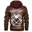(Custom) Ligerking - God Odin Helmet Leather Jacket A35