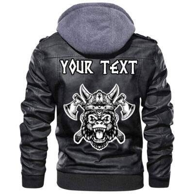 (Custom) Ligerking - Golden Vegvisir Leather Jacket A35