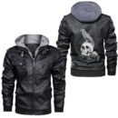 Ligerking - Horn of Odin White Leather Jacket A35