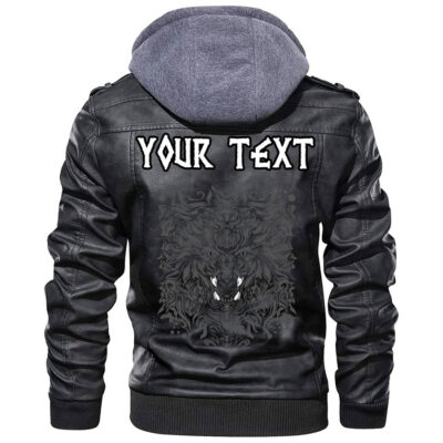 (Custom) Ligerking - GorillHead With Helmet And Axe Leather Jacket A35