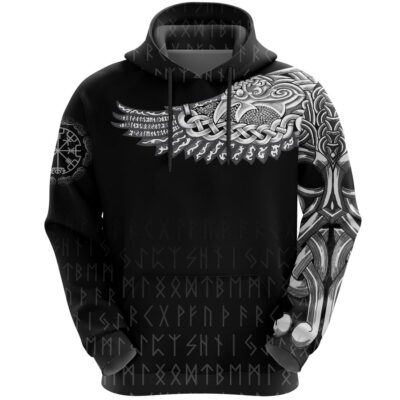 Ligerking Hoodie The Raven Of Odin Tattoo Style A7