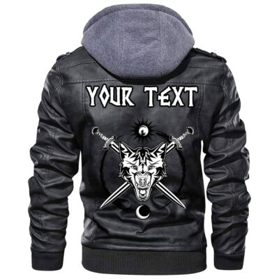 (Custom) Ligerking - Hati and Skoll Leather Jacket A35