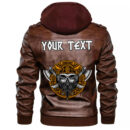 (Custom) Ligerking - Head On Red With Axes Leather Jacket A35
