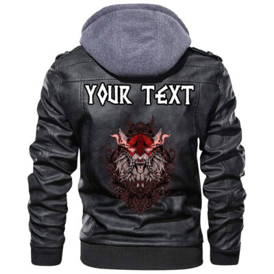 (Custom) Ligerking - Head Skull Leather Jacket A35