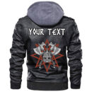 (Custom) Ligerking - Helm Of Awe Runes Leather Jacket A35