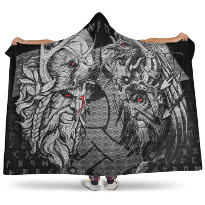 Ligerking Hooded Blanket - Norse Warrior Berserker Hooded Blanket A94
