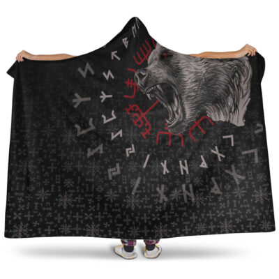 Ligerking Hooded Blanket - Berserler Viking Bear Hooded Blanket A94