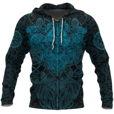 Ligerking Zip Hoodie Odin With Raven A15