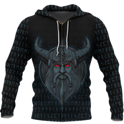 Ligerking Zip Hoodie - Odin Angry A15
