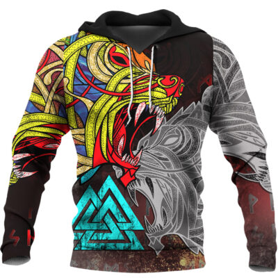 Ligerking Hoodie - Fenrir Tattoo Celtic Style Hoodie A35