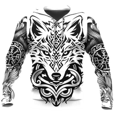 Ligerking Hoodie - Odin Vegvisir Tattoo Black Hoodie A35