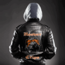 Ligerking Jacket - Hoover Crips Zipper Leather Jacket A31